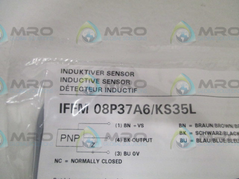BAUMER IFFM08P37A6/KS35L INDUCTIVE SENSOR * NEW IN FACTORY BAG *