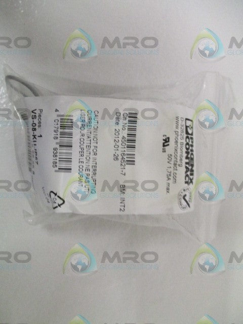 PHOENIX CONTACT VS-08-KU-IP67 COUPLING COVER GRAY *NEW IN FACTORY BAG*