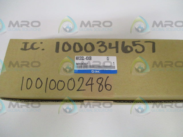 SMC MXS12L-100B SHOCK ABSORB CYLINDER SLIDE TABLE *NEW IN BOX*