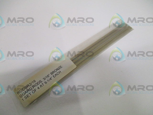 INDUSTRIAL MRO RODBR3/16 GUARD RODS 9-1/4" (PKG OF 4) *NEW IN FACTORY BAG*