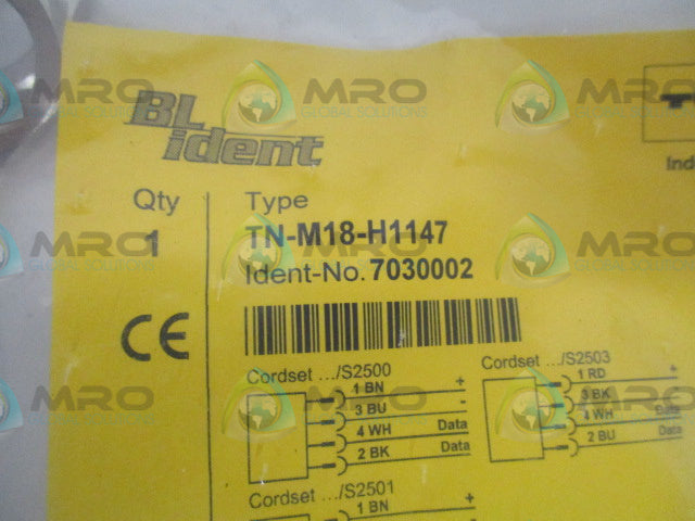 TURCK BL IDENT TN-M18-H1147 CONNECTOR *NEW IN FACTORY BAG*