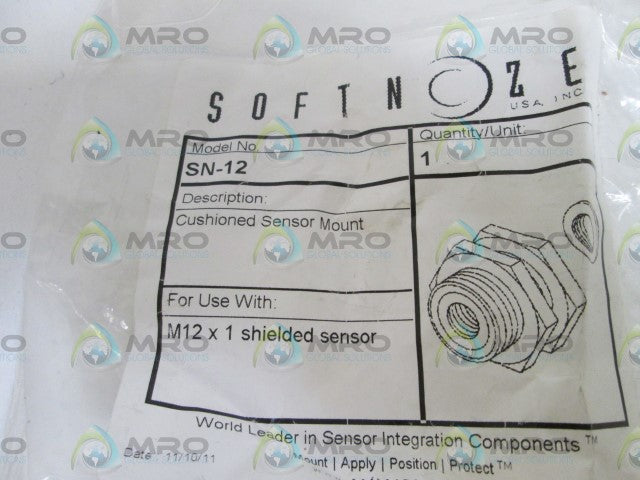 LOT OF 2 SOFTNOZE CUSHIONED SENSOR MOUNT SN-12 *NEW IN BAG*