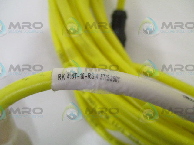 TURCK RK4.5T-10-RS4.5T/S2501 FEMALE CORDSET *NEW NO BOX*