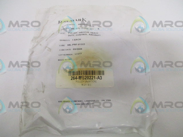 RALMARK MS20221A3 PULLEY *NEW IN FACTORY BAG*