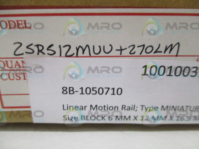 THK 2SRS12MUU+270LM LINEAR MOTION RAIL *FACTORY SEALED*