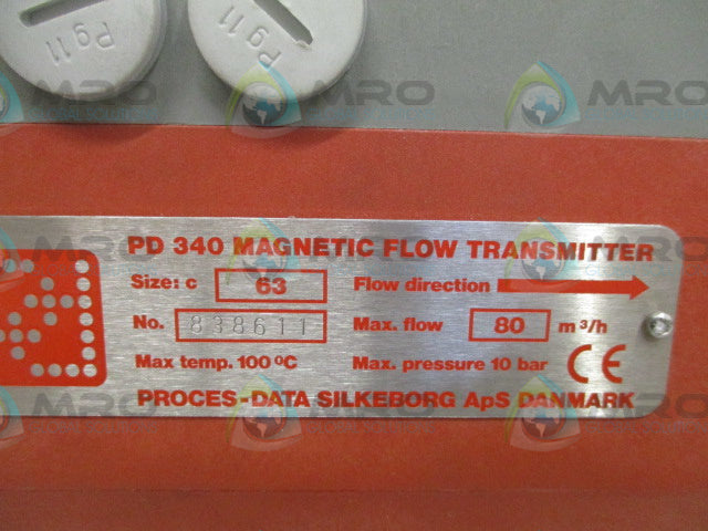 PROCES-DATE PD340 MAGNETIC FLOW TRANSMITTER NO. 838611 *NEW NO BOX*