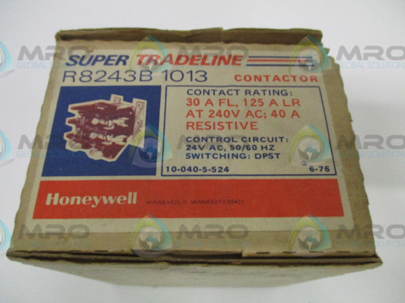 HONEYWELL R8243B1013 CONTACTOR 24V *NEW IN BOX*
