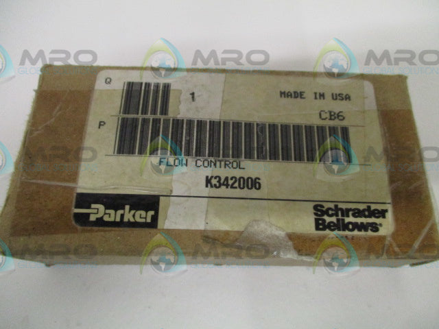 PARKER K342006 FLOW CONTROL PLUG IN KIT (MISSING ACCESSORIES) *NEW IN BOX*