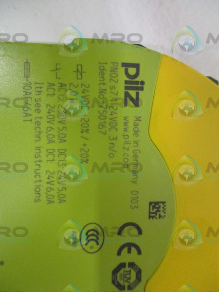 PILZ PNOZs7.124VDC3n/o SAFETY BLOCK EXPANSION MODULE *NEW NO BOX*