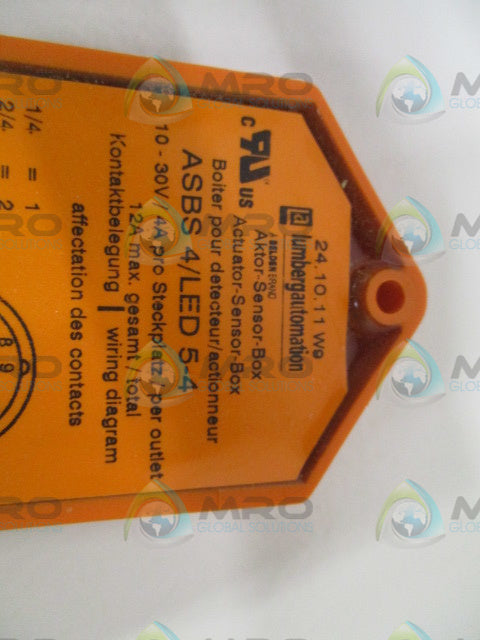 LUMBERG ASBS4/LED5-4 ACTUATOR SENSOR BOX *NEW NO BOX*