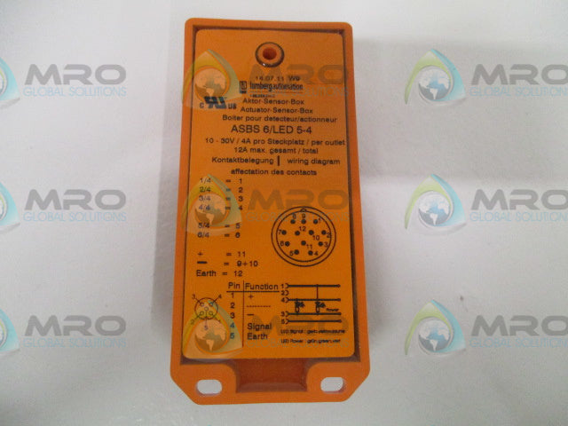 LUMBERG ASBS6/LED5-4 ACTUATOR SENSOR BOX (MISSING ACCESSORIES) *NEW IN BOX*