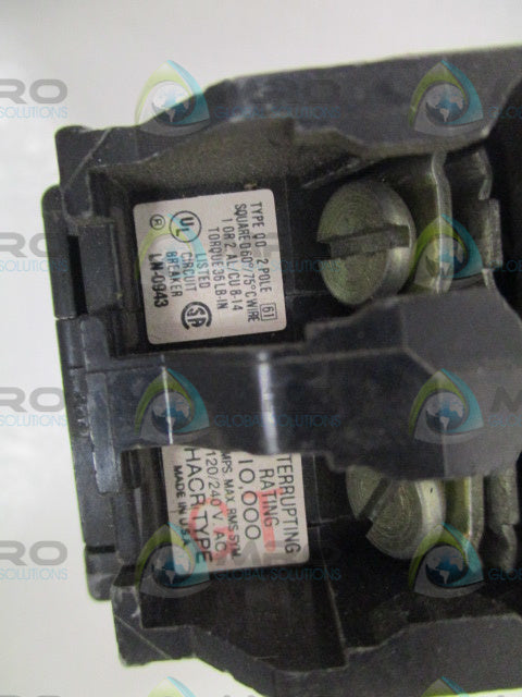 SQUARE D QO225 CIRCUIT BREAKER 25A *USED*