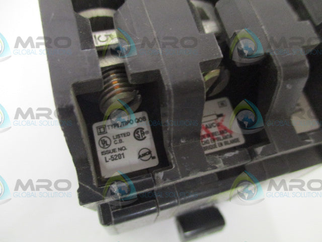 SQUARE D QOB340 CIRCUIT BREAKER 40A *USED*