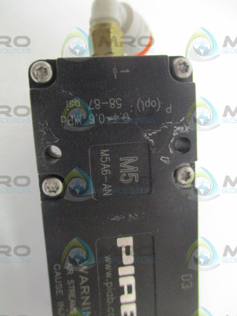 PIAB M5A6-AN MINI VACUUM PUMP *USED*