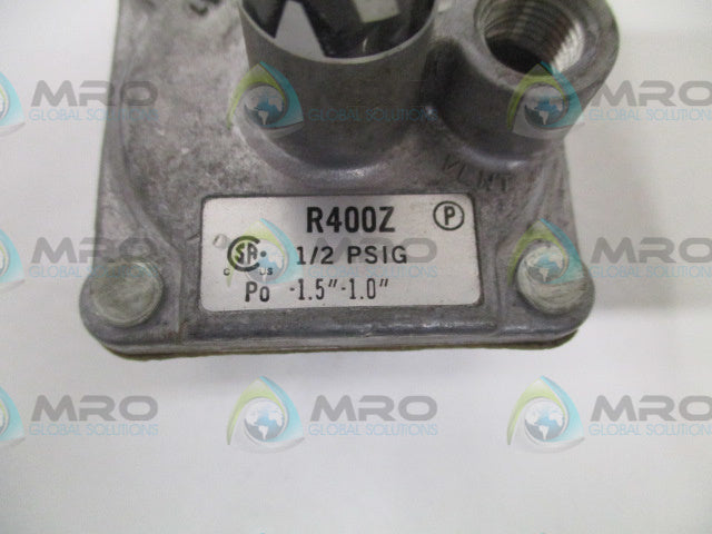 MAXITROL R400Z GAS REGULATOR VALVE 1/2 PSIG *USED*