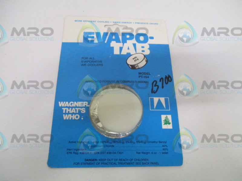 EVAPO-TAB PT-154 FOR ALL EVAPORATIVE AIR COOLERS * NEW IN ORIGINAL PACKAGE *