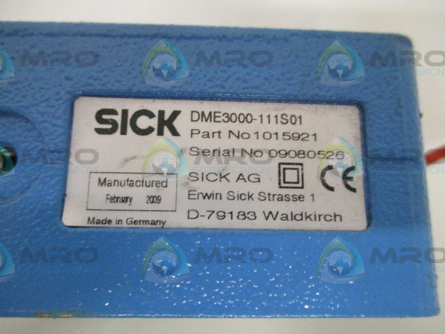 SICK DME3000-111S01 DISTANCE MEASURING DEVICE (AS PICTURED) *USED*