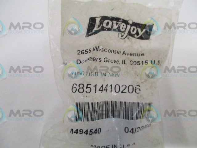 LOVEJOY 68514410206 L-050 JAW COUPLING .250 * NEW IN FACTORY BAG *