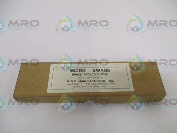 MICRO-SWAGE 10605 BRAZE REDUCING TOOL * NEW IN BOX *