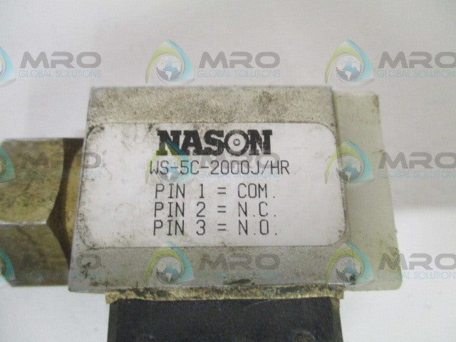 NASON WS-5C-2000J/HR SOLENOID VALVE *USED*
