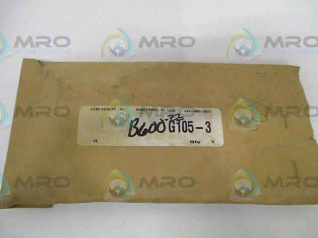 LUBE DEVICES G105-3 FLOW INDICATOR *NEW NO BOX*