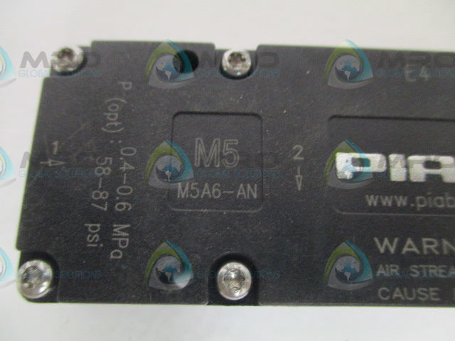 PIAB M5A6-AN MINI VACUUM PUMP (AS PICTURED) *USED*