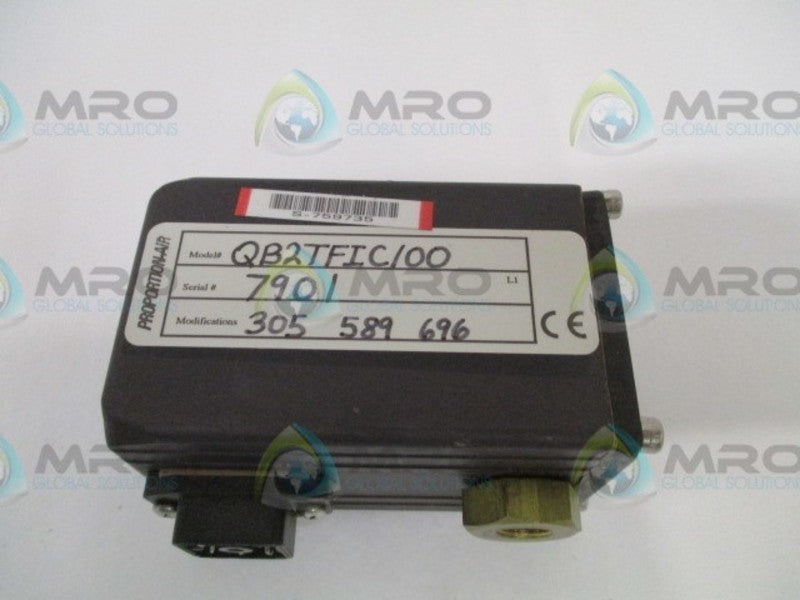PROPORTION-AIR QB2TFIC100 VALVE ASSEMBLY *USED*