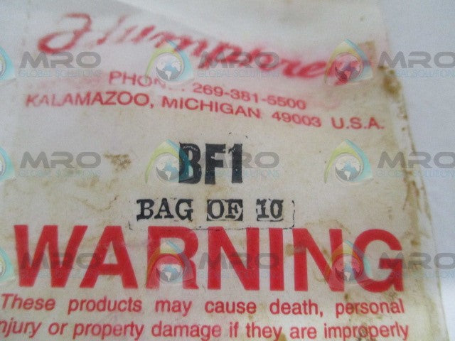 HUMPHREY BF1 MINI FITTING HOSE BARRED (PKG OF 10) *NEW IN FACTORY BAG*