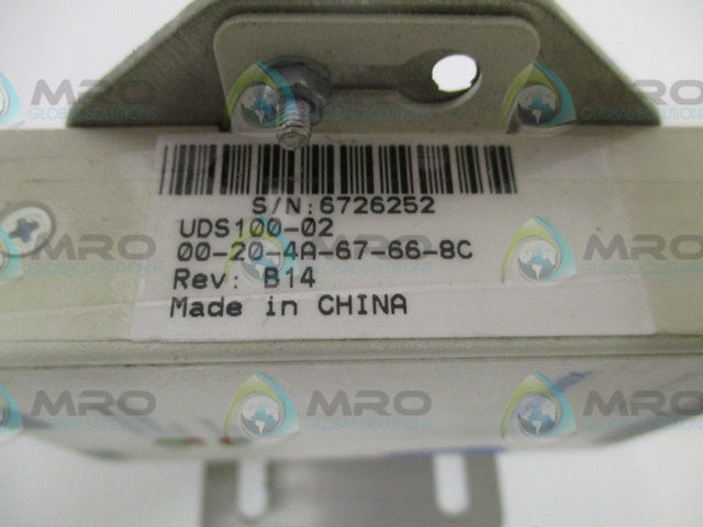 LANTRONIX UDS100-02 DEVICE SERVER W/ BRACKET *USED*