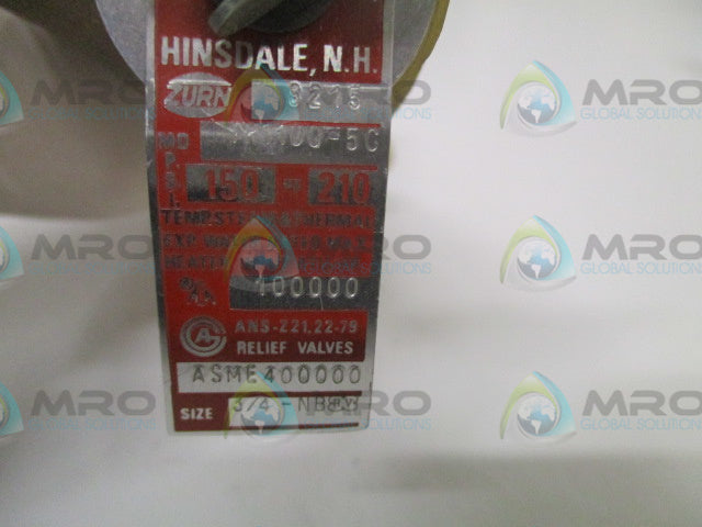 WILKINS-TEMPSTAT TP-1100-5C TEMP. AND PRESSURE RELIEF VALVE 210F *NEW IN BOX*