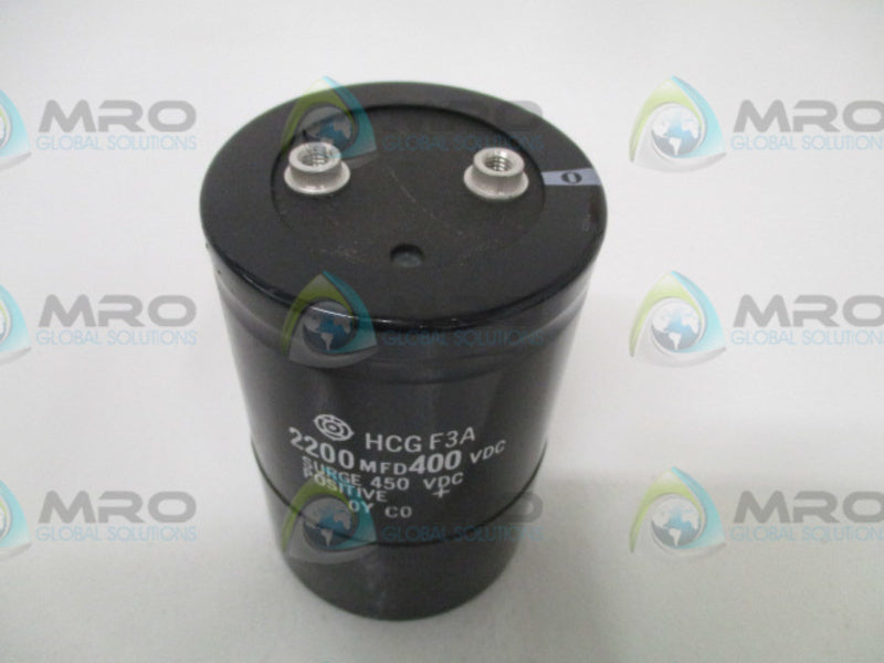 GENERAL ELECTRIC HCGF3A CAPACITOR 2200MFD 400VDC *NEW NO BOX*