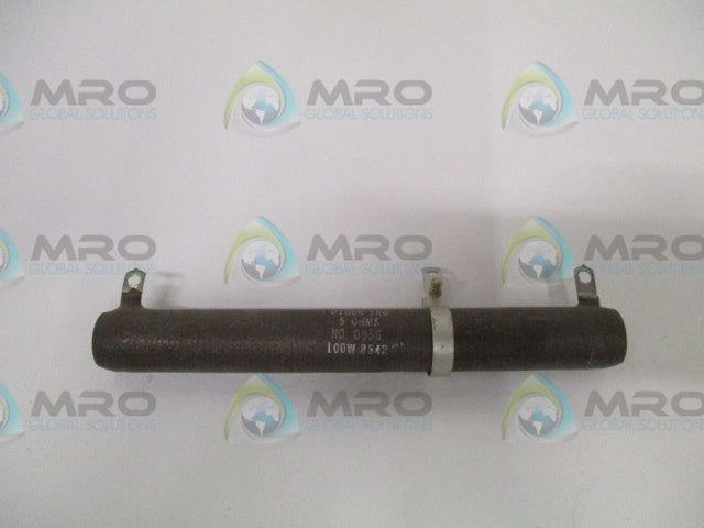 OHMITE D100K5R0 WIREWOUND RESISTOR (0956) 5OHMS 100W *NEW NO BOX*