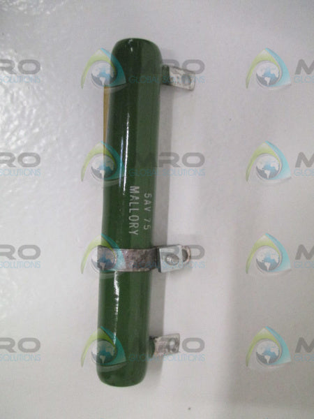 MALLORY 5AV-75 ADJUSTABLE RESISTOR 7,500OHMS *NEW NO BOX*