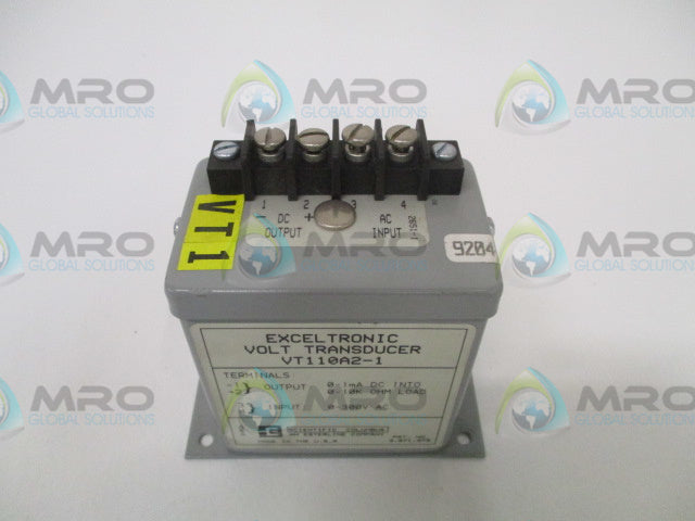 SCIENTIFIC COLUMBUS EXCELTRONIC VT110A2-1 VOLT TRANSDUCER 0-300V *USED*