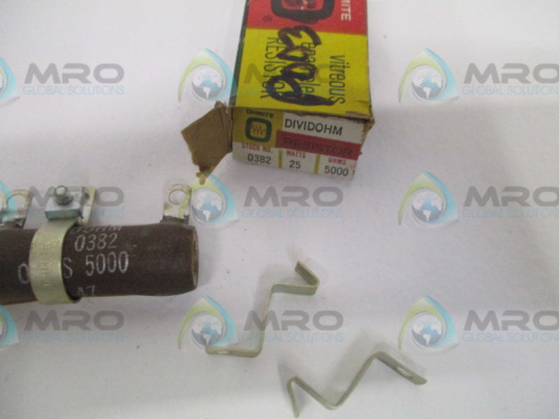 OHMITE 0382 RESISTOR 25W 5000OHMS *NEW IN BOX*