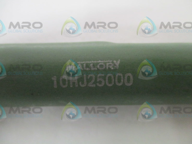 MALLORY 10HJ25000 ADJUSTABLE RESISTOR 25000OHMS *USED*
