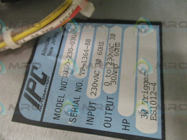 IPC AUTOMATION D160-230-030AC-L ASSEMBLY *USED*
