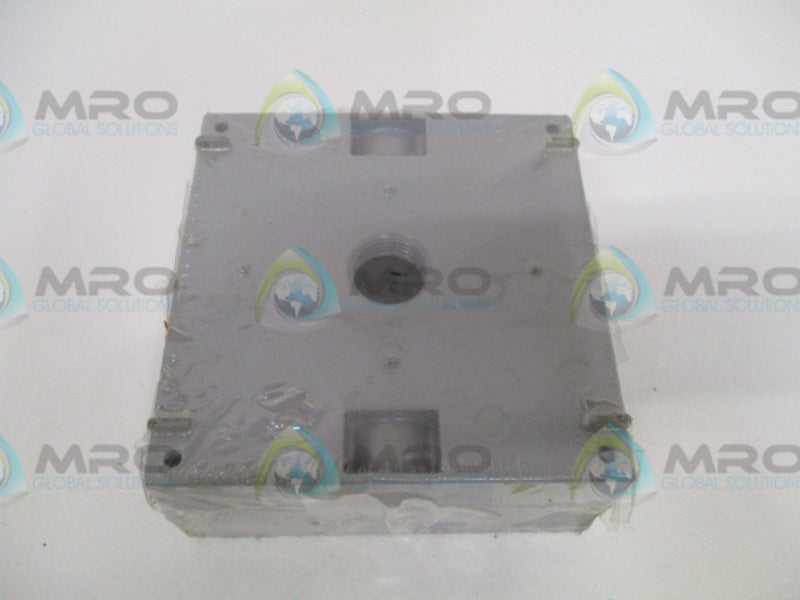 BWF TGB-5V THREE HOLE 1/2" GRAY OUTLET BOX * NEW IN ORIGINAL PACKAGE *