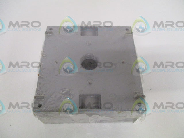 BWF TGB-5V THREE HOLE 1/2" GRAY OUTLET BOX * NEW IN ORIGINAL PACKAGE *