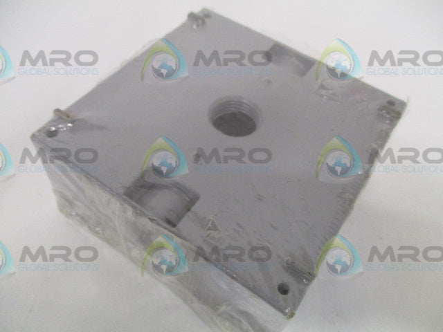 BWF TGB-5V THREE HOLE 1/2" GRAY OUTLET BOX * NEW IN ORIGINAL PACKAGE *