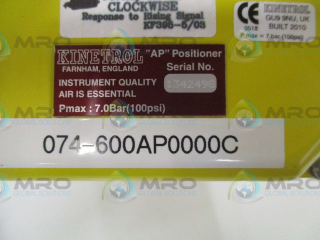 KINETROL AP POSITIONER TYPE: 074-100 *NEW NO BOX*