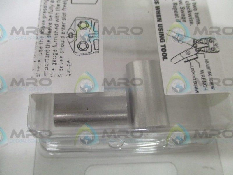 NICOPRESS 168-6-VP STAINLESS OVAL SLEEVES (PKG 2) * NEW IN ORIGINAL PACKAGE *