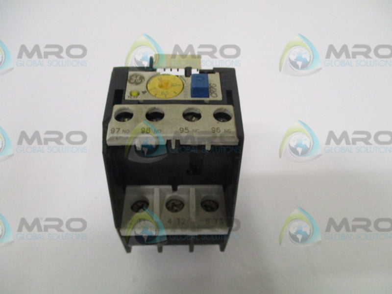 GENERAL ELECTRIC CR7G1XM OVERLOAD RELAY 7,0-10A (AS PICTURED) *USED*
