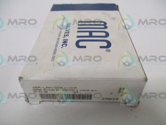 MAC 45A-LAH-DDAJ-1KA PNEUMATIC SOLENOID VALVE *NEW IN BOX*