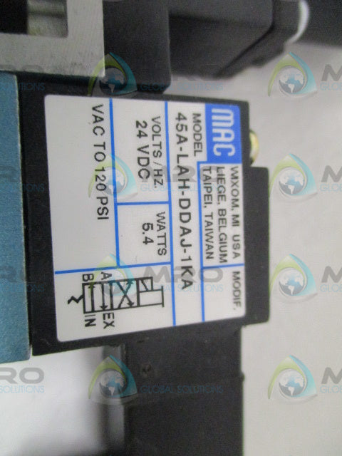 MAC 45A-LAH-DDAJ-1KA PNEUMATIC SOLENOID VALVE *NEW IN BOX*