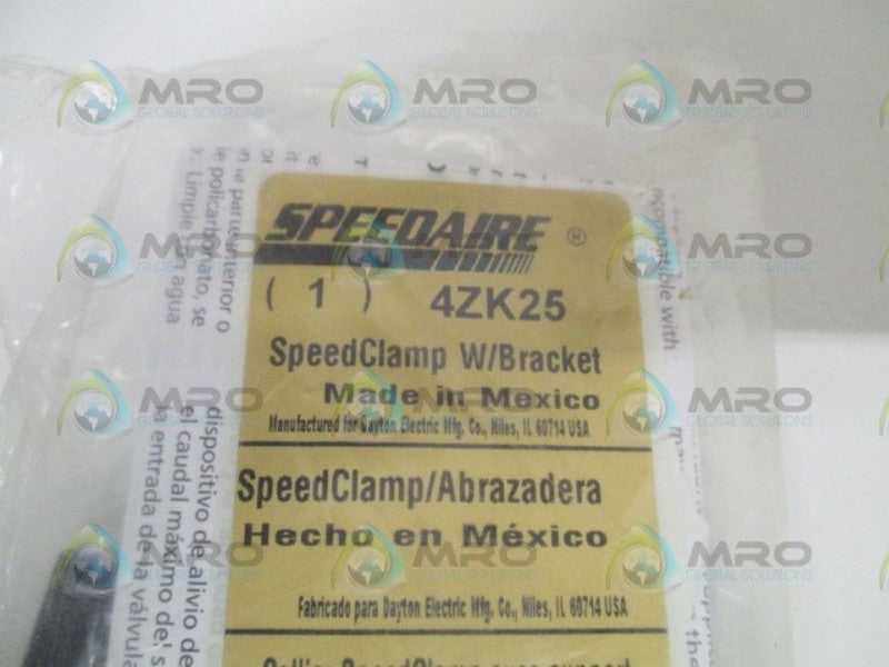 SPEEDAIRE 4ZK25 SPEED CLAMP w/ BRACKET *NEW IN FACTORY BAG*