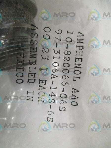 AMPHENOL 97-3106A-14S-6S CIRCULAR CONNECTOR PLUG * NEW IN FACTORY BAG *