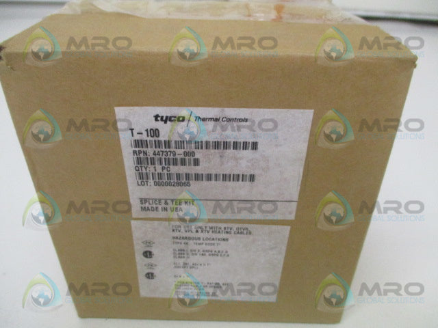 TYCO RAYCHEM T-100 447379-000 SPLICE & TEE KIT (MISSING ACCES.) *NEW IN BOX*