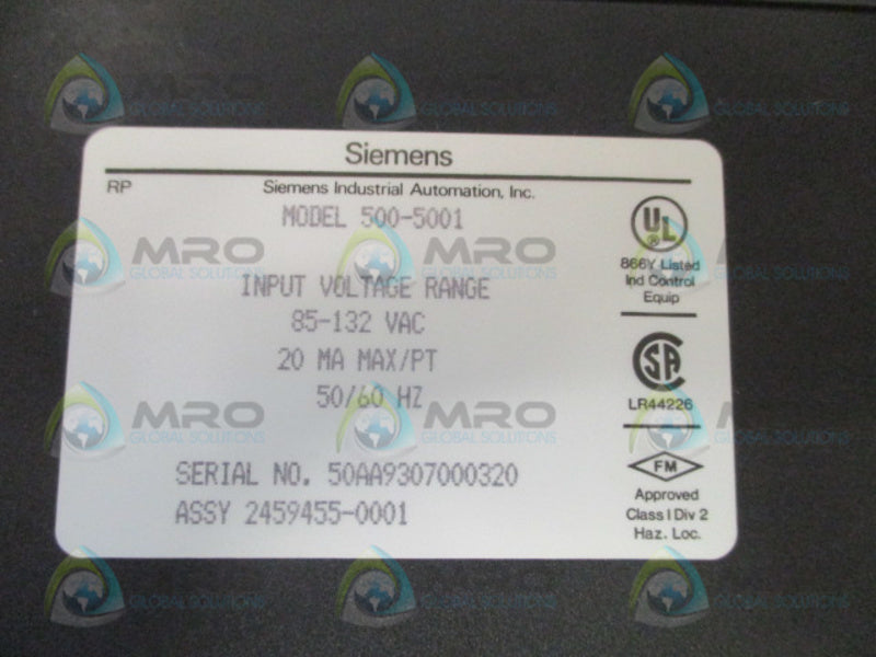 SIEMENS 500-5001 INPUT MODULE NSNP