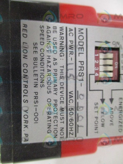 RED LION CONTROLS PRS10101 PLUG-IN SPEED SWITCH RELAY (AS PICTURED) *USED*